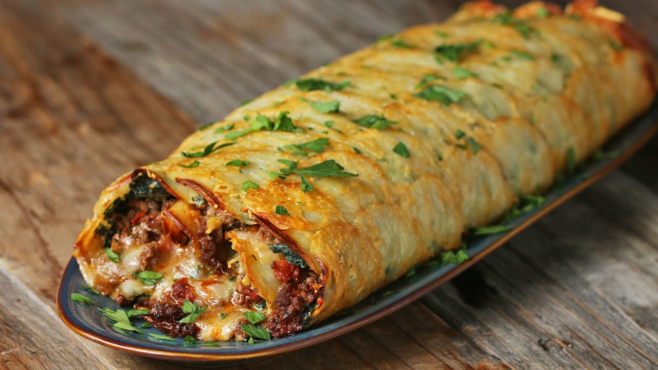 Menu Rollo queso con gratinado